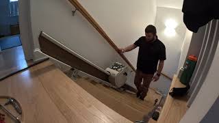 Straight Stairlift Installation  Stannah Stairlifts [upl. by Nap768]