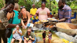 Jamaica summer Sunday dinner on the Riverside with subscriber [upl. by Giordano]