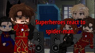 Superheroes react to spiderman  DC amp MCU Heroes  very short  Part 1 [upl. by Radborne]