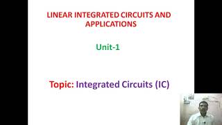 Integrated Circuits Classifications  LICA U17 [upl. by Tegan]