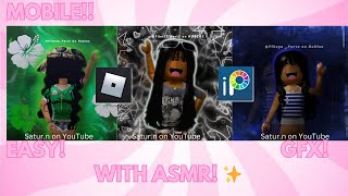 HOW TO MAKE GLOSSY ROBLOX GFX ON MOBILE WITH ASMR [upl. by Hogle]