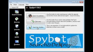 Tutorial Spybot search and destroy  Anti Spyware  Gratis [upl. by Gage707]