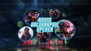 Round Holographic Opener  After Effects Template [upl. by Aratak]