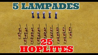 Age of Mythology 5 Lampades vs 25 Hoplites [upl. by Frum]