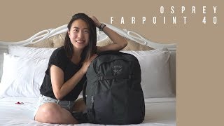 How I pack my travel backpack  Osprey Farpoint 40 Review  Delia X [upl. by Anair384]