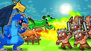 DRAGON PLANTS vs ZOMBIES SURVIVAL Rainbow Dragons [upl. by Ile]