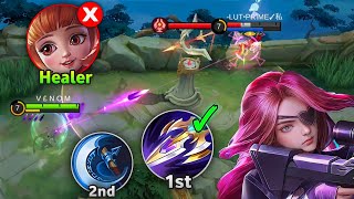 SUSUNAN BUILD LESLEY YANG TEPAT KETIKA LAWAN MUSUH HEALER❗LESLEY BEST BUILD [upl. by Lleon]