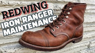 Red Wing Iron Ranger  Clean amp Care  Boots Shine  ASMR  8111 [upl. by Learsiy]