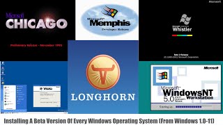 Installing Almost Every Windows Beta Operating System In One Video [upl. by Drauode]