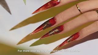 CND™ Gleam amp Glow Collection  Nail Art CND™ SHELLAC™ Red Jade [upl. by Felicidad]