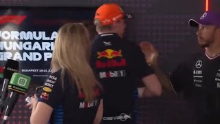 Lewis Hamilton shows true colours during exchange with Max Verstappen after Hungary crash [upl. by Ursa]