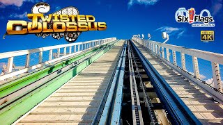 2024 Twisted Colossus Roller Coaster On Ride Front Seat 4K POV Six Flags Magic Mountain [upl. by Gower]