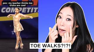 pointe shoe fitter reacts to Ballet TIK Tok 46 [upl. by Adiasteb]