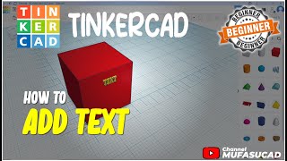 TinkerCAD How To Add Text [upl. by Dennie]