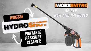 WORX NITRO WG633E Hydroshot Brushless Cordless Pressure Cleaner  WORX UK [upl. by Harolda487]