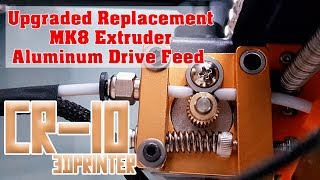 ✔ CR10 Replacement MK8 Extruder Aluminum Drive Feed  MacEwen3D [upl. by Filmer]