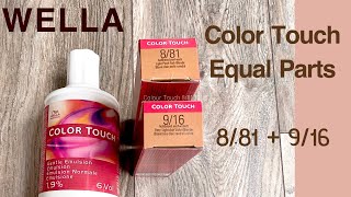 HOW TO USE WELLA COLOR TOUCH  SHADES 881  916 Blending GreyBlonde Hair SEMI PERMANENT COLOUR [upl. by Jarek]