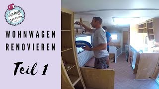 Wohnwagen renovieren  Teil 1  TIMELAPSE [upl. by Mirabel]