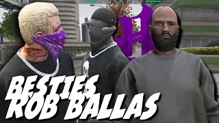 Ballas Hangaround Font tells CJ about getting robbed by Besties  GTA NoPixel 40 [upl. by Lammaj]