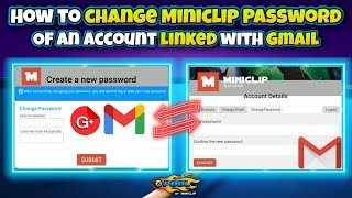 HOW TO CHANGE MINICLIP ID PASSWORD OF AN ACCOUNT LINKED WITH GMAIL  8 BALL POOL [upl. by Hogle]