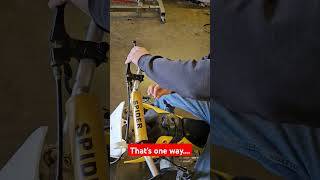 Another way to start your dirt bike automobile mechanic broken wrong dirtbike dirtbikes fail [upl. by Epoh957]