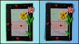 Photo Frame Birthday Gift  Photo Frame Craft from Cardboard [upl. by Myna]