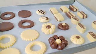 Assorted Cookies Recipe  Make One Dough For All Cookies  Bakery Style Biscuits [upl. by Wakefield874]