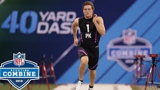 Kickers Run the 40Yard Dash 😱 NFL Combine Highlights [upl. by Helbon109]