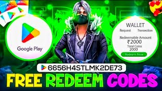 FREE REDEEM CODE 💎  FREE FIRE REDEEM CODE 😱 [upl. by Remat]