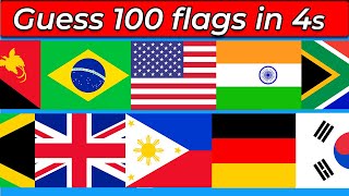 Guess 100 Flags in 10 Minutes  Flag Quiz [upl. by Elleirbag]