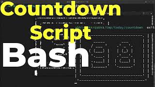 Countdown BASH Script in Terminal for multidigit counters  bash linux scripting asciiart [upl. by Akkinahs856]