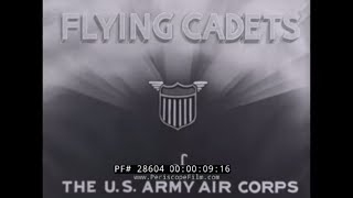 1940s US ARMY AIR FORCE FLYING CADETS RECRUITMENT FILM BASIC FLIGHT TRAINING 28604 [upl. by Lauritz]