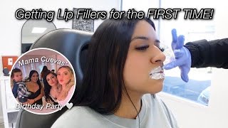 I GOT LIP INJECTIONS FOR THE FIRST TIME  Mama Cuevass party amp familys reaction [upl. by Jennee]