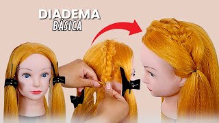 👑TRENZA DIADEMA PARA PRINCIPIANTES PASO A PASO [upl. by Ahseym934]