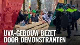 LIVE Demonstranten bezetten UvApand bij Binnengasthuisterrein [upl. by Olivier]