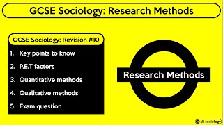 GCSE Sociology Revision from allsociology  Sociological Research Methods Episode 10 [upl. by Yeh340]