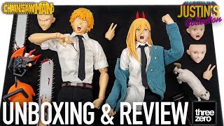 Chainsaw Man Denji amp Power Threezero 16 Scale Figures Unboxing amp Review [upl. by Akeihsat]