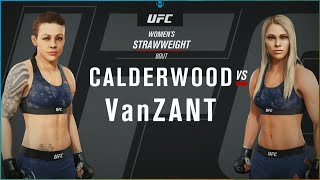 Calderwood vs VanZant UFC Womens Strawweight Bout Simulation 033124 [upl. by Arther]