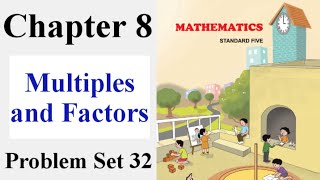 Multiples and Factors class 5 Problem Set 32  Maths Chapter 8  State Board Maharashtra [upl. by Ecenahs321]