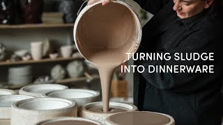 How a Ceramicist is Turning Sludge and Waste into Dinnerware [upl. by Retse454]