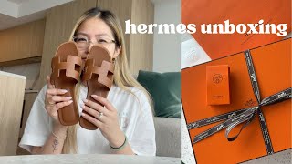 HERMES UNBOXING  oran sandals [upl. by Anrat]