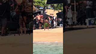 They decided to film literally right in front of my house Filming Disney Moana TheRock Hawaii [upl. by Ellah828]