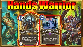 Dead Mans Hand Control NZoth Warrior Even Aggro Decks Fears this Stormwind MiniSet Hearthstone [upl. by Perrie]