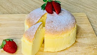 Japanese Cheesecake Recipe  Easy Fluffy and Jiggly Cake [upl. by Butta]