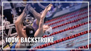 Katharine Berkoff Wins by 05 in 100M Backstroke  TYR Pro Swim Series Knoxville [upl. by Panchito865]