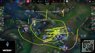 LCS Caster decides to draw onscreen during an important teamfight [upl. by Macrae301]