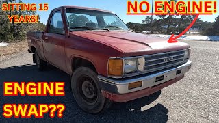 ABANDONED Toyota Pickup  TURBO 2RZ swap  Part 1 [upl. by Aluino]