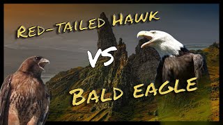 The Calls of the Bald Eagle and Redtailed Hawk [upl. by Hayidan]