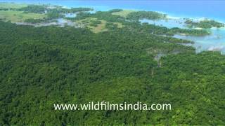 Nicobar and Car Nicobar Islands as seen aerially [upl. by Asiar]