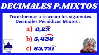 DECIMALES PERIODICOS MIXTOSEJERCICIO N°1ShortsShorts [upl. by Enela]